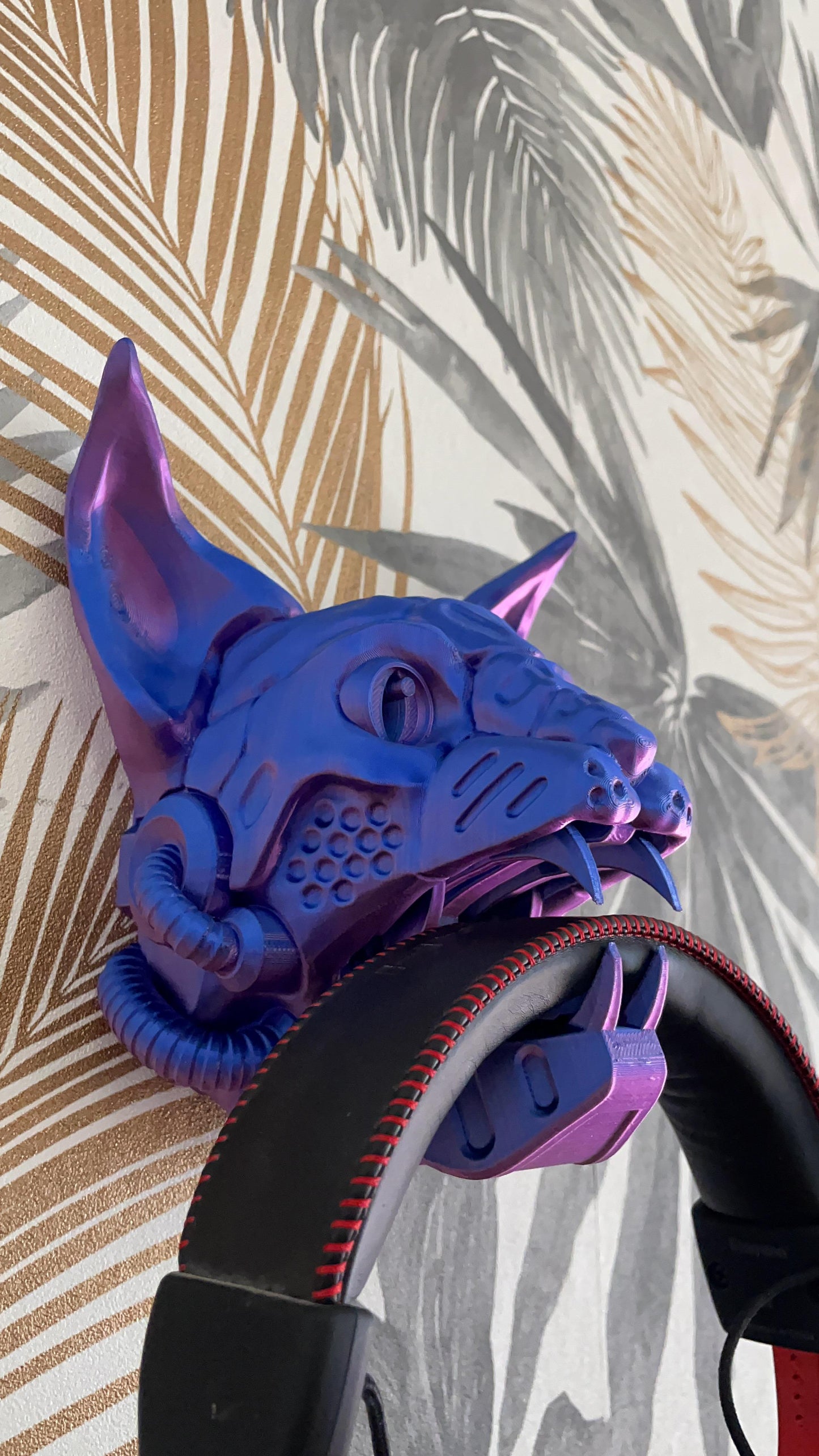 Soporte auriculares gato articulado