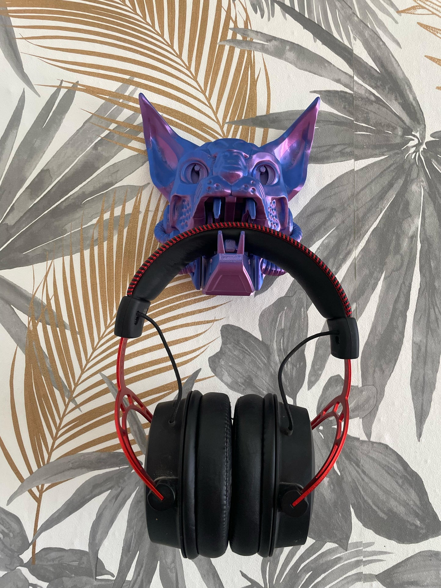 Soporte auriculares gato articulado